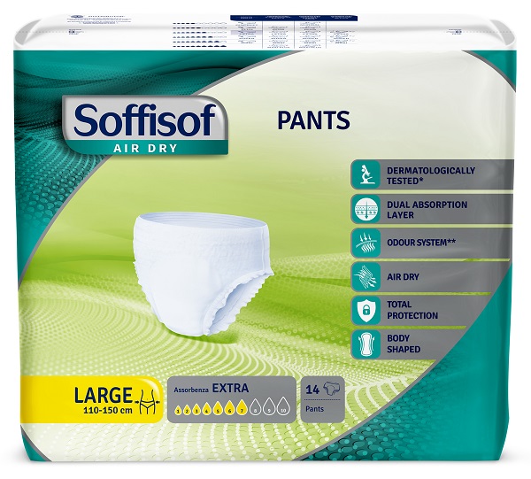 PANNOLONE SOFFISOF AIR DRY PANTS EXTRA L 14 PEZZI - farmasorriso.com