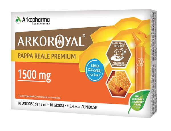 ARKOROYAL PAPPA REALE 1500MG SENZA ZUCCHERO 10 FLACONCINI DA 15 ML - farmasorriso.com