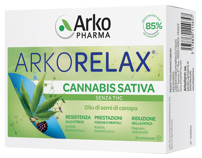 ARKORELAX CANNABIS SATIVA 30 COMPRESSE - farmasorriso.com
