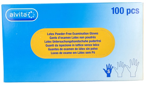 GUANTI IN LATTICE SENZA POLVERE TAGLIA SMALL 100 PEZZI ALVITA - farmasorriso.com