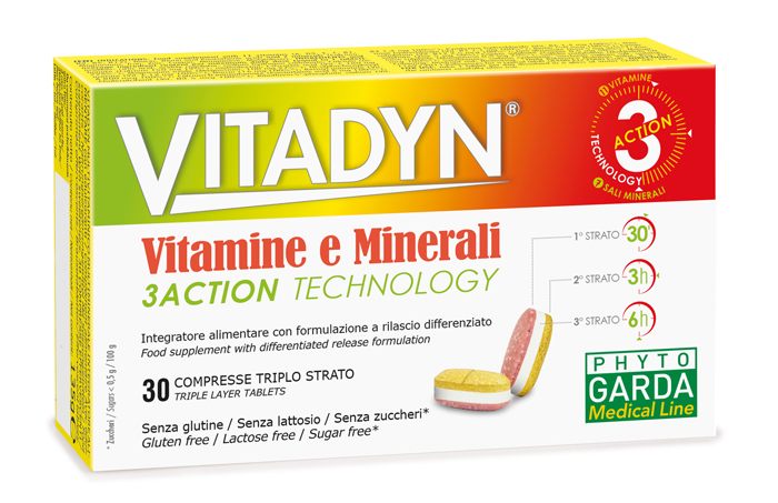 VITADYN VITAMINE/MINERALI 30 COMPRESSE RILASCIO DIFFERENZIATO - farmasorriso.com