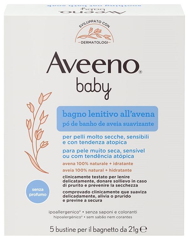 AVEENO BABY COLLOIDAL POLVERE BAGNO 5 X 21 G - farmasorriso.com