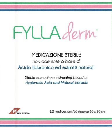 MEDICAZIONE NON ADERENTE FYLLADERM A BASE DI ACIDO IALURONICO 10 X 10 CM 10 BUSTE - farmasorriso.com