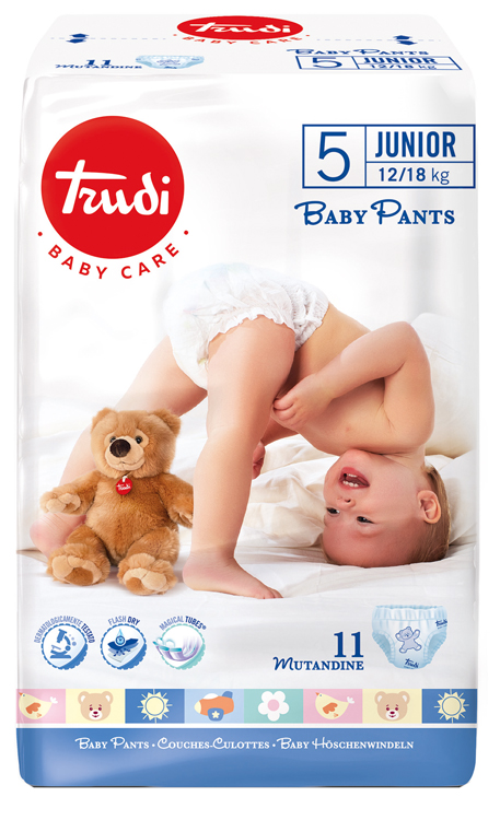 TRUDI BABY CARE PANTS JUNIOR 12/18 KG 11 PEZZI - farmasorriso.com