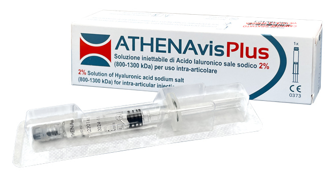 SIRINGA INTRA-ARTICOLARE ATHENAVIS PLUS ACIDO IALURONICO 2% 40 MG/2 ML 3 PEZZI - farmasorriso.com