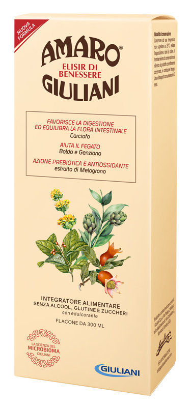 AMARO GIULIANI ELISIR BENESSERE 300 ML NUOVA FORMULA - farmasorriso.com
