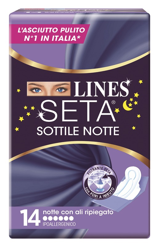 LINES SETA SOTTILE NOTTE CON ALI 14 PEZZI - farmasorriso.com
