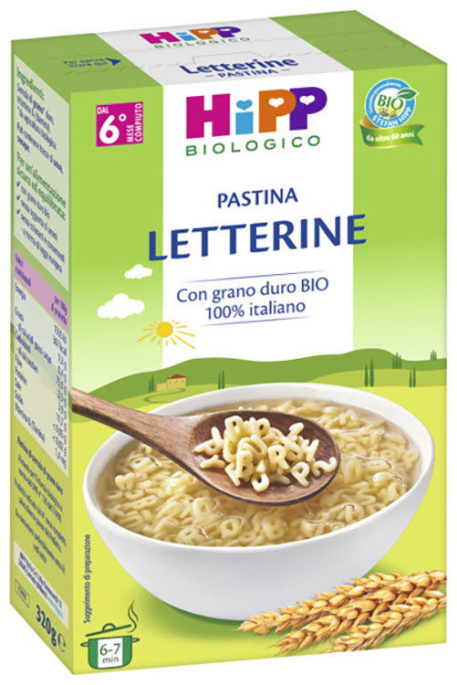 HIPP BIO PASTINA LETTERINE 320 G - farmasorriso.com