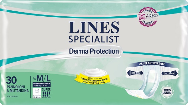 PANNOLONE A MUTANDINA LINES SPECIALIST DERMA SUPER M/L 30 PEZZI - farmasorriso.com