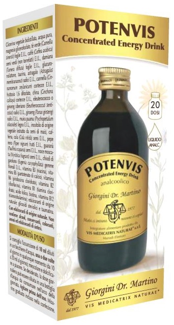 POTENVIS CONCENTRATED ENERGY DRINK LIQUIDO ANALCOLICO 200 ML - farmasorriso.com
