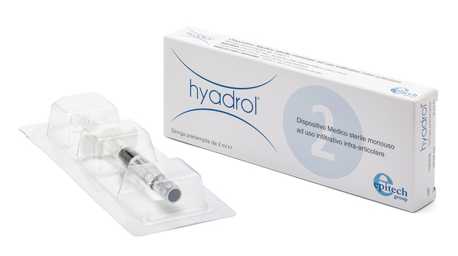 SIRINGA INTRA-ARTICOLARE HYADROL CON ACIDO IALURONICO 1% E ADELMITROL 2% CAPACITA' 2 ML - farmasorriso.com