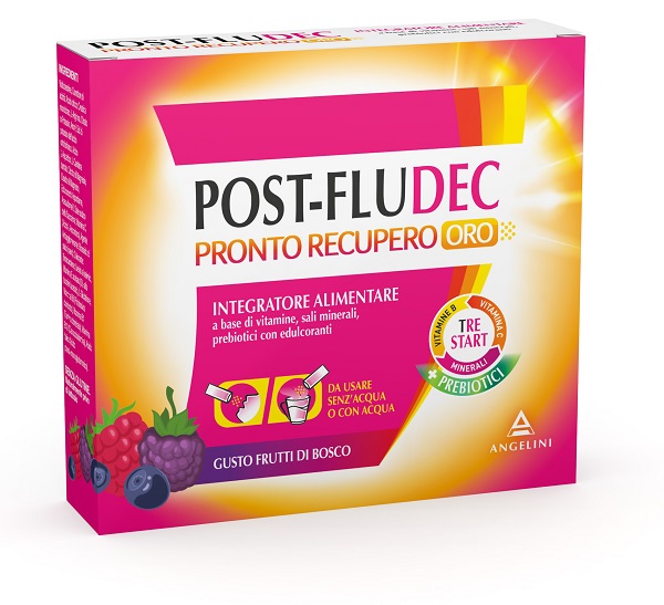 POSTFLUDEC FRUTTI DI BOSCO PRONTO RECUPERO ORO 12 BUSTINE - farmasorriso.com