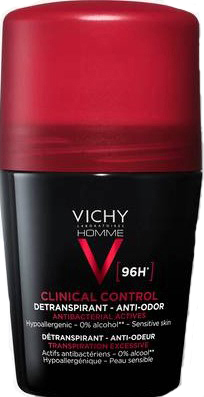 VICHY HOMME DEODORANTE CLINICAL CONTROL 96H ROLL 50 ML - farmasorriso.com