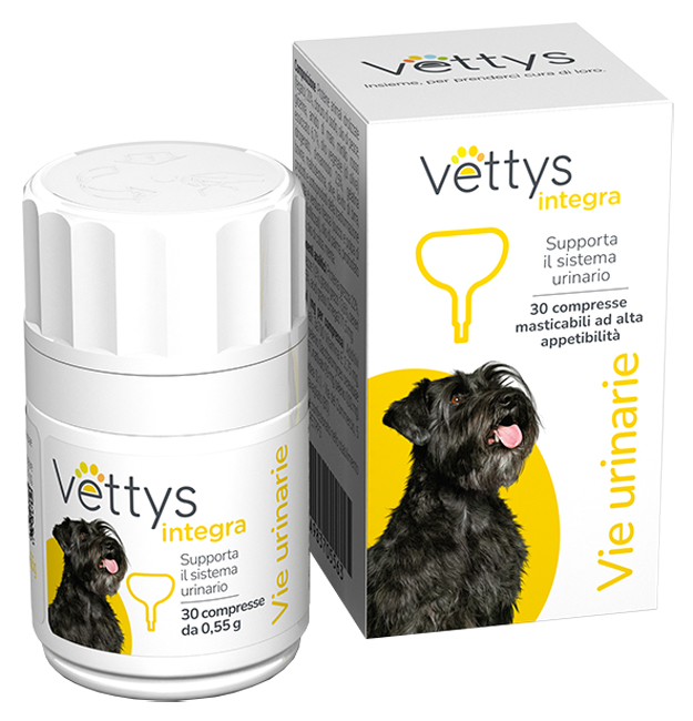VETTYS INTEGRA VIE URINARIE CANE 30 COMPRESSE MASTICABILI - farmasorriso.com