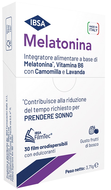MELATONINA IBSA 30 FILM ORALI - farmasorriso.com