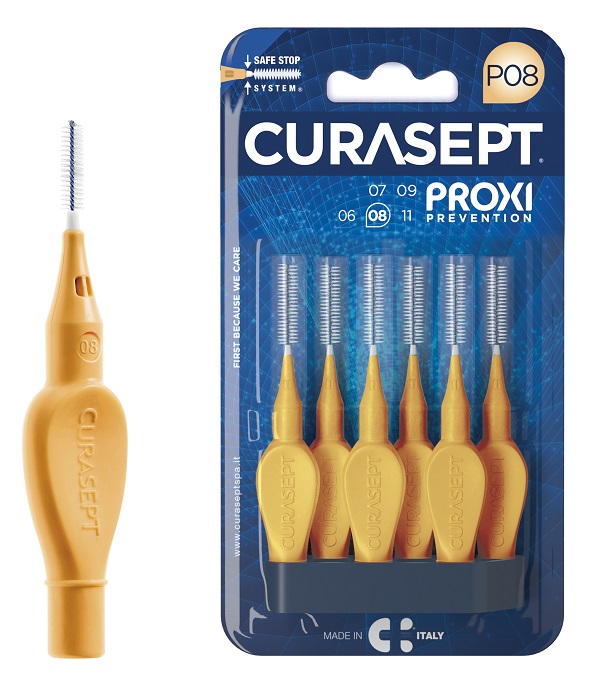CURASEPT PROXI P08 ARANCIO CHIARO 6 PEZZI - farmasorriso.com
