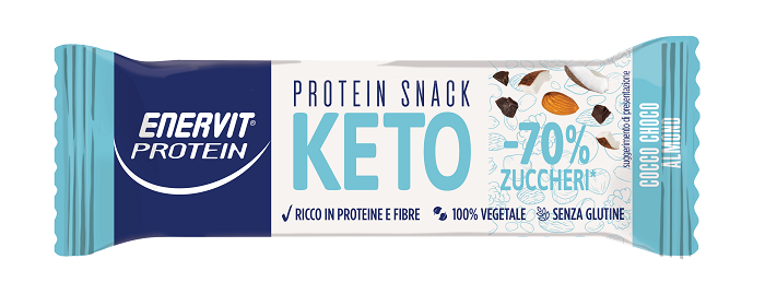 ENERVIT PROTEIN KETO SNACK COCCO CHOCO ALMOND 35 G - farmasorriso.com