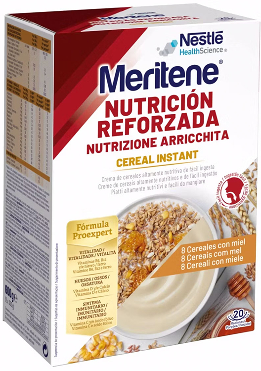 MERITENE CEREAL INSTANT 8 CEREALI E MIELE 2X300 G - farmasorriso.com