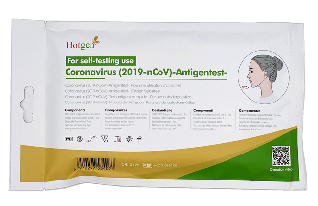 TEST ANTIGENICO RAPIDO COVID-19 HOTGEN AUTODIAGNOSTICO DETERMINAZIONE QUALITATIVA ANTIGENI SARS-COV-2 IN TAMPONI NASALI MEDIANTE IMMUNOCROMATOGRAFIA - farmasorriso.com
