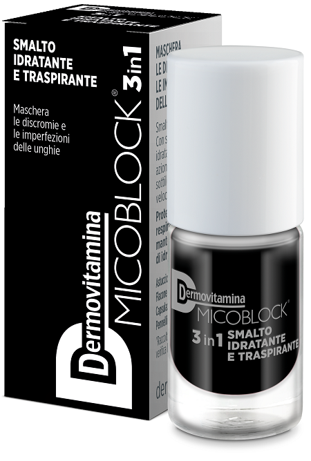 DERMOVITAMINA MICOBLOCK 3IN1 SMALTO IDRATANTE E TRASPIRANTE NERO 5 ML - farmasorriso.com