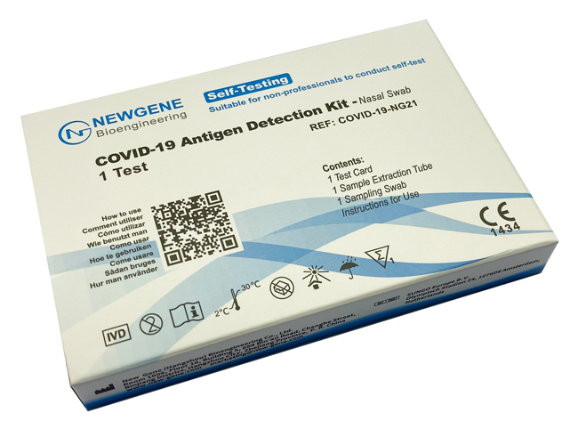 TEST ANTIGENICO RAPIDO COVID-19 NEWGENE AUTODIAGNOSTICO DETERMINAZIONE QUALITATIVA ANTIGENI SARS-COV-2 IN TAMPONI NASALI MEDIANTE IMMUNOCROMATOGRAFIA - farmasorriso.com