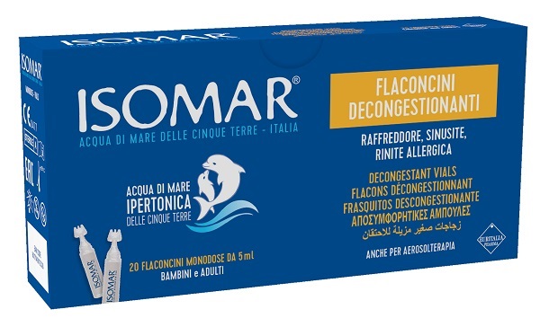 ISOMAR SOLUZIONE DECONGESTIONANTE NASALE 20 FLACONCINI 5 ML - farmasorriso.com