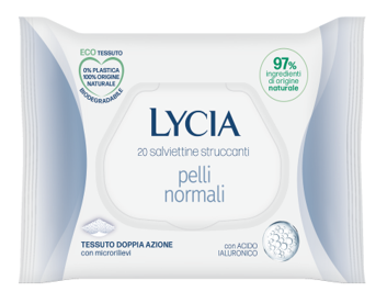 LYCIA SALVIETTINE STRUCCANTI PELLI NORMALI 20 PEZZI - farmasorriso.com