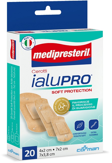 MEDIPRESTERIL CEROTTI IALUPRO SOFT PROTECTION 3 FORMATI ASSORTITI 20 PEZZI - farmasorriso.com