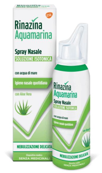 RINAZINA AQUAMARINA FAMILY SPRAY NASALE ISOTONICO DELICATO 100 ML - farmasorriso.com