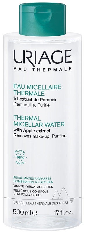 URIAGE EAU MICELLAIRE THERMALE PELLI MISTE GRASSE FLACONE 500 ML - farmasorriso.com