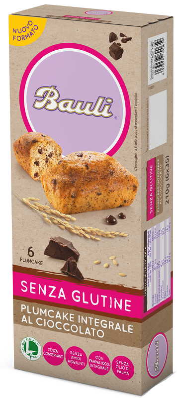 BAULI PLUMCAKE INTEGRALE CIOCCOLATO 6X35 G - farmasorriso.com