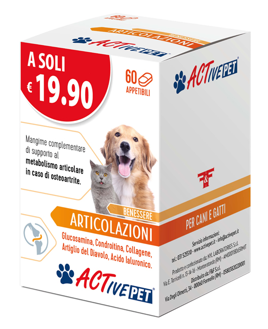 ACTIVE PET ARTICOLAZIONI 60 COMPRESSE - farmasorriso.com