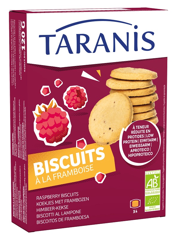 TARANIS BISCOTTI FROLLINI AL LAMPONE 120 G - farmasorriso.com