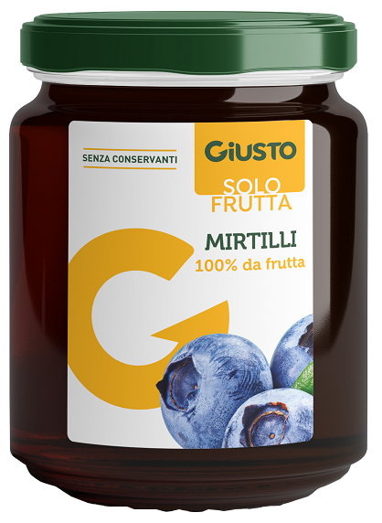 GIUSTO SOLO FRUTTA MARMELLATA MIRTILLI 284 G - farmasorriso.com