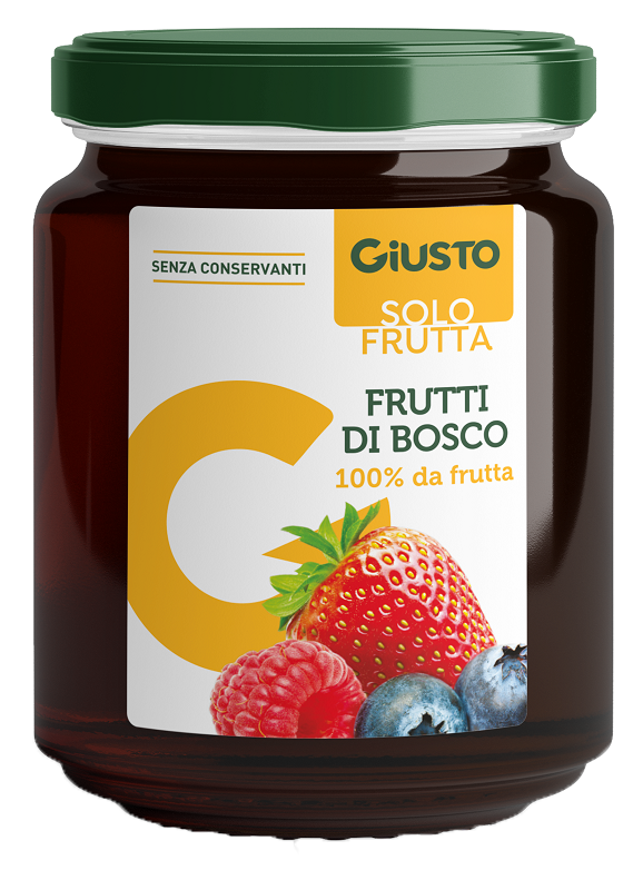 GIUSTO SOLO FRUTTA MARMELLATA FRUTTI ROSSI 284 G - farmasorriso.com