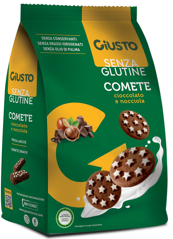 GIUSTO SENZA GLUTINE COMETE BISCOTTI 200 G - farmasorriso.com