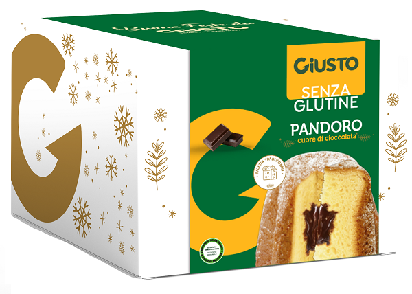 GIUSTO SENZA GLUTINE PANDORO CUORE CACAO 360 G - farmasorriso.com