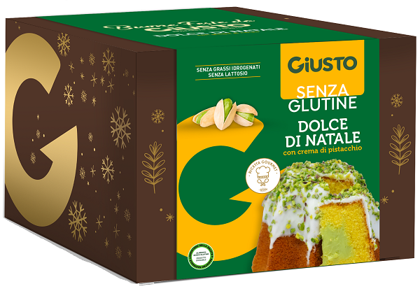 GIUSTO SENZA GLUTINE DOLCE DI NATALE PANDORO PISTACCHIO 500 G - farmasorriso.com
