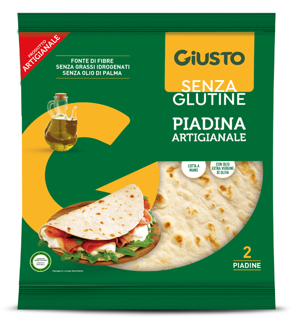 GIUSTO SENZA GLUTINE PIADINA 220 G - farmasorriso.com