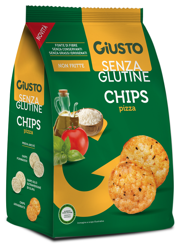 GIUSTO SENZA GLUTINE CHIPS PIZZA 40 G - farmasorriso.com