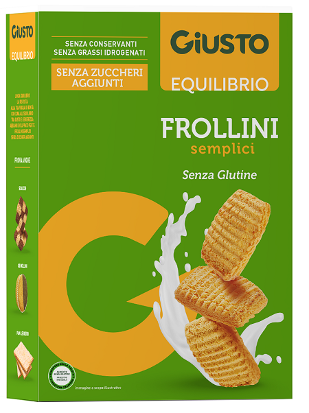 GIUSTO SENZA GLUTINE FROLLINI SEMPLICI 250 G - farmasorriso.com