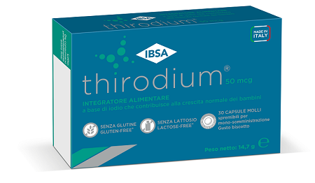 THIRODIUM 50MCG 30 CAPSULE MOLLI SPREMIBILI PER MONOSOMMINISTRAZIONE GUSTO BISCOTTO - farmasorriso.com