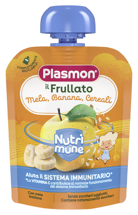 PLASMON NUTRI-MUNE MELA/BANANA/CEREALI 85 G - farmasorriso.com