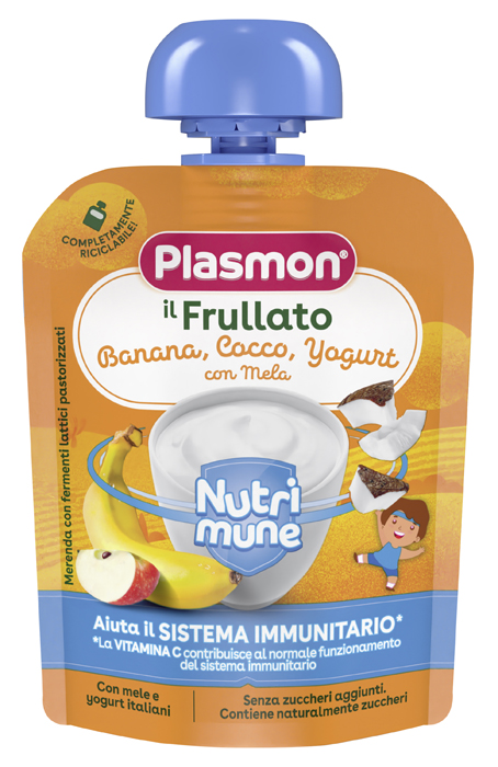 PLASMON NUTRI-MUNE BANANA/COCCO/YOGURT CON MELA 85 G - farmasorriso.com
