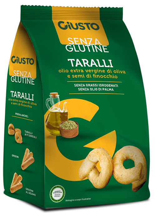 GIUSTO SENZA GLUTINE TARALLI FINOCCHIO 175 G - farmasorriso.com