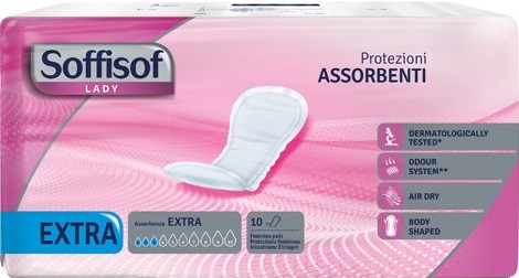 PANNOLONE PER INCONTINENZA SAGOMATO SOFFISOF LADY EXTRA 10 PEZZI - farmasorriso.com