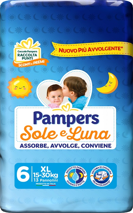 PAMPERS SOLE LUNA XL 13 PEZZI - farmasorriso.com