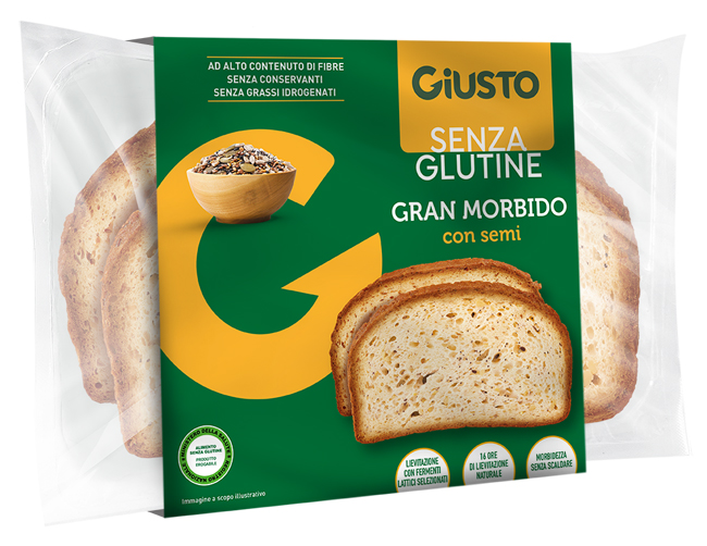 GIUSTO SENZA GLUTINE GRAN MORBIDO SEMI 300 G - farmasorriso.com