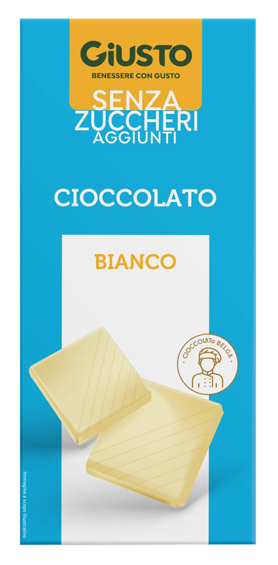 GIUSTO SENZA ZUCCHERO CIOCCOLATO BIANCO 85 G - farmasorriso.com