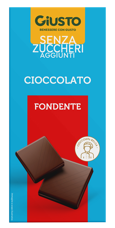 GIUSTO SENZA ZUCCHERO TAVOLETTA CIOCCOLATO FONDENTE 85 G - farmasorriso.com